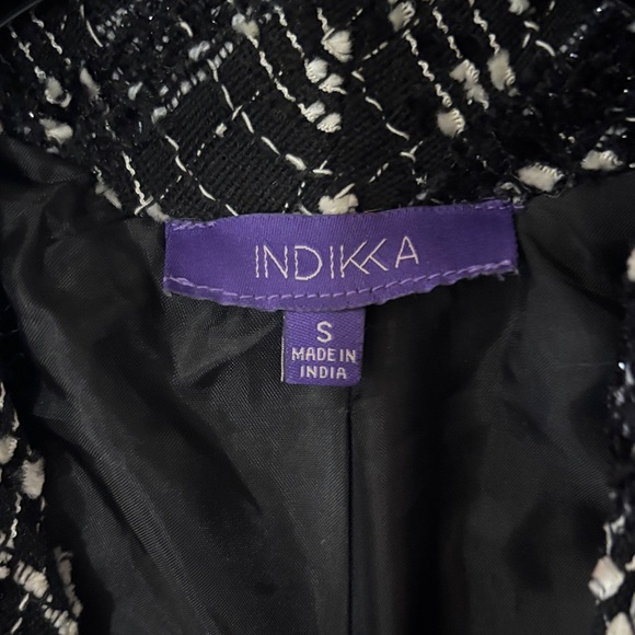 Indikka Black and Cream Tweed Jacket - Picture 5 of 5